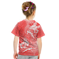 Polynesia Sea Turtle Couple Kid T Shirt Happy Valentine Day Red LT05 - Polynesian Pride