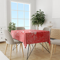 Polynesia Sea Turtle Couple Tablecloth Happy Valentine Day Red LT05 - Polynesian Pride