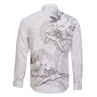 Polynesia Sea Turtle Couple Family Matching Long Sleeve Bodycon Dress and Hawaiian Shirt Happy Valentine Day White LT05 - Polynesian Pride