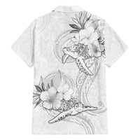 Polynesia Sea Turtle Couple Family Matching Short Sleeve Bodycon Dress and Hawaiian Shirt Happy Valentine Day White LT05 - Polynesian Pride