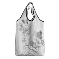 Polynesia Sea Turtle Couple Grocery Bag Happy Valentine Day White