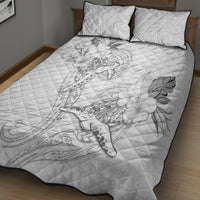 Polynesia Sea Turtle Couple Quilt Bed Set Happy Valentine Day White LT05 - Polynesian Pride