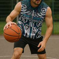 Custom Aotearoa Ngati Porou Sleeveless Hoodie Maori Tribal Pattern Mix Poutama LT05 - Polynesian Pride