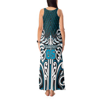 Custom Aotearoa Ngati Porou Tank Maxi Dress Maori Tribal Pattern Mix Poutama