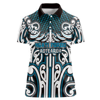 Custom Aotearoa Ngati Porou Women Polo Shirt Maori Tribal Pattern Mix Poutama