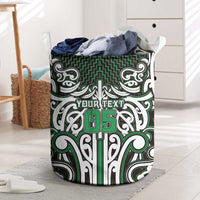 Custom Aotearoa Ngai Tahu Laundry Basket Maori Tribal Pattern Mix Poutama