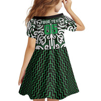 Custom Aotearoa Ngai Tahu Family Matching Off Shoulder Short Dress and Hawaiian Shirt Maori Tribal Pattern Mix Poutama