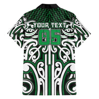 Custom Aotearoa Ngai Tahu Family Matching Off Shoulder Short Dress and Hawaiian Shirt Maori Tribal Pattern Mix Poutama