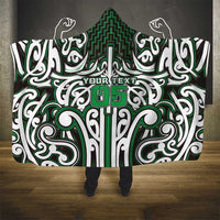 Custom Aotearoa Ngai Tahu Hooded Blanket Maori Tribal Pattern Mix Poutama