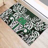 Custom Aotearoa Ngai Tahu Rubber Doormat Maori Tribal Pattern Mix Poutama
