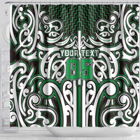 Custom Aotearoa Ngai Tahu Shower Curtain Maori Tribal Pattern Mix Poutama
