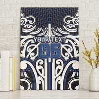 Custom Aotearoa Ngati Tuwharetoa Canvas Wall Art Maori Tribal Pattern Mix Poutama