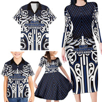 Custom Aotearoa Ngati Tuwharetoa Family Matching Long Sleeve Bodycon Dress and Hawaiian Shirt Maori Tribal Pattern Mix Poutama LT05 - Polynesian Pride