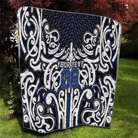 Custom Aotearoa Ngati Tuwharetoa Quilt Maori Tribal Pattern Mix Poutama