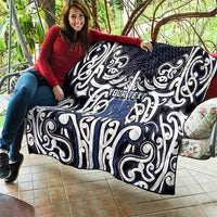 Custom Aotearoa Ngati Tuwharetoa Quilt Maori Tribal Pattern Mix Poutama