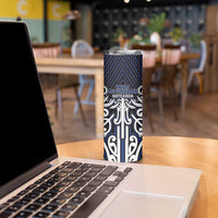 Custom Aotearoa Ngati Tuwharetoa Skinny Tumbler Maori Tribal Pattern Mix Poutama LT05 - Polynesian Pride