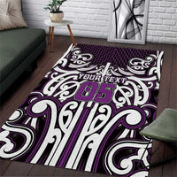 Custom Aotearoa Rangitane Area Rug Maori Tribal Pattern Mix Poutama