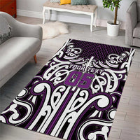 Custom Aotearoa Rangitane Area Rug Maori Tribal Pattern Mix Poutama