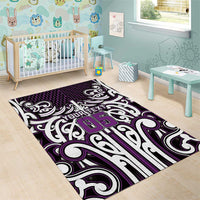Custom Aotearoa Rangitane Area Rug Maori Tribal Pattern Mix Poutama