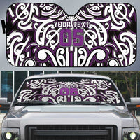 Custom Aotearoa Rangitane Auto Sun Shade Maori Tribal Pattern Mix Poutama