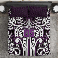 Custom Aotearoa Rangitane Bedding Set Maori Tribal Pattern Mix Poutama