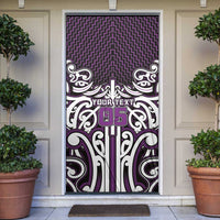 Custom Aotearoa Rangitane Door Cover Maori Tribal Pattern Mix Poutama