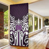 Custom Aotearoa Rangitane Door Cover Maori Tribal Pattern Mix Poutama