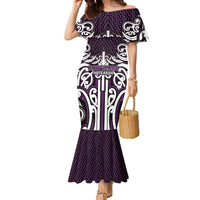Custom Aotearoa Rangitane Family Matching Mermaid Dress and Hawaiian Shirt Maori Tribal Pattern Mix Poutama