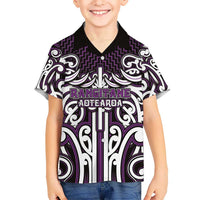 Custom Aotearoa Rangitane Hawaiian Shirt Maori Tribal Pattern Mix Poutama