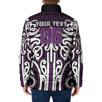Custom Aotearoa Rangitane Padded Jacket Maori Tribal Pattern Mix Poutama LT05 - Polynesian Pride