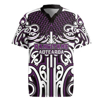 Custom Aotearoa Rangitane Rugby Jersey Maori Tribal Pattern Mix Poutama