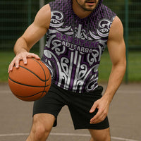 Custom Aotearoa Rangitane Sleeveless Hoodie Maori Tribal Pattern Mix Poutama LT05 - Polynesian Pride