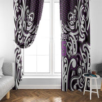 Custom Aotearoa Rangitane Window Curtain Maori Tribal Pattern Mix Poutama