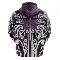 Custom Aotearoa Rangitane Zip Hoodie Maori Tribal Pattern Mix Poutama