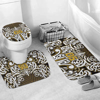 Custom Aotearoa Taranaki Bathroom Set Maori Tribal Pattern Mix Poutama