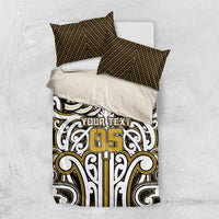 Custom Aotearoa Taranaki Bedding Set Maori Tribal Pattern Mix Poutama