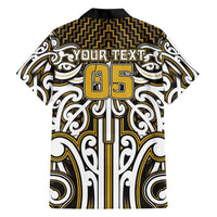 Custom Aotearoa Taranaki Hawaiian Shirt Maori Tribal Pattern Mix Poutama