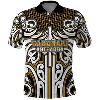 Custom Aotearoa Taranaki Polo Shirt Maori Tribal Pattern Mix Poutama