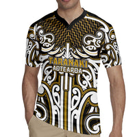 Custom Aotearoa Taranaki Rugby Jersey Maori Tribal Pattern Mix Poutama