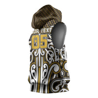 Custom Aotearoa Taranaki Sleeveless Hoodie Maori Tribal Pattern Mix Poutama