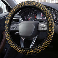Aotearoa Taranaki Steering Wheel Cover Maori Tribal Pattern Mix Poutama LT05 - Polynesian Pride