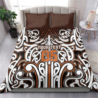 Custom Aotearoa Waikato Bedding Set Maori Tribal Pattern Mix Poutama