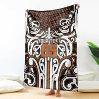Custom Aotearoa Waikato Blanket Maori Tribal Pattern Mix Poutama
