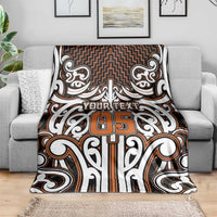 Custom Aotearoa Waikato Blanket Maori Tribal Pattern Mix Poutama