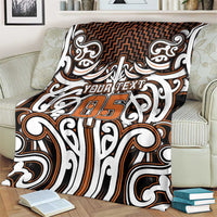 Custom Aotearoa Waikato Blanket Maori Tribal Pattern Mix Poutama