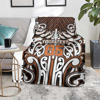 Custom Aotearoa Waikato Blanket Maori Tribal Pattern Mix Poutama