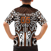 Custom Aotearoa Waikato Family Matching Long Sleeve Bodycon Dress and Hawaiian Shirt Maori Tribal Pattern Mix Poutama LT05 - Polynesian Pride