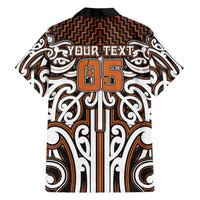 Custom Aotearoa Waikato Family Matching Off Shoulder Maxi Dress and Hawaiian Shirt Maori Tribal Pattern Mix Poutama