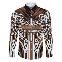 Custom Aotearoa Waikato Family Matching Off Shoulder Maxi Dress and Hawaiian Shirt Maori Tribal Pattern Mix Poutama