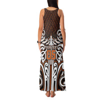 Custom Aotearoa Waikato Family Matching Tank Maxi Dress and Hawaiian Shirt Maori Tribal Pattern Mix Poutama LT05 - Polynesian Pride